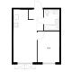 1 комнатная квартира 32,6 м² в ЖК Савин парк, дом корпус 8 - планировка